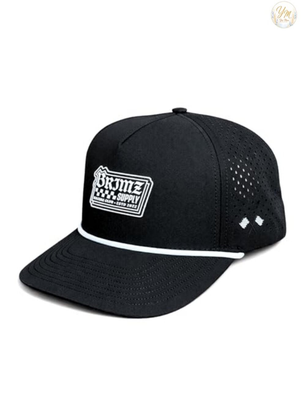 Performance Snapback Hat Water Resistant Breathable Moisture Wicking Adjustable